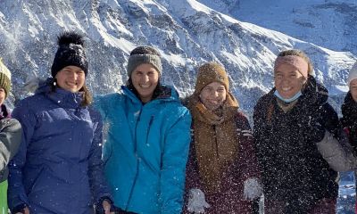Studierende im Schnee