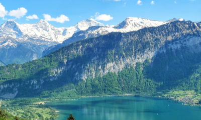 Ausblick vom sbt auf Eiger, Mönch und Jungfrau