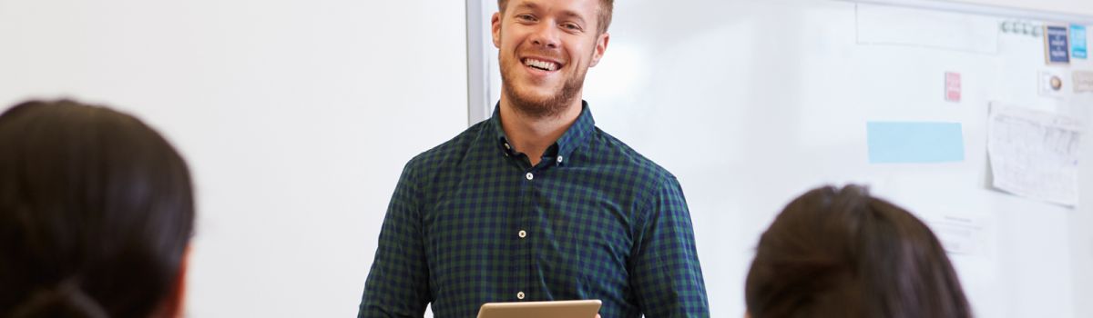 Studierender im Unterricht